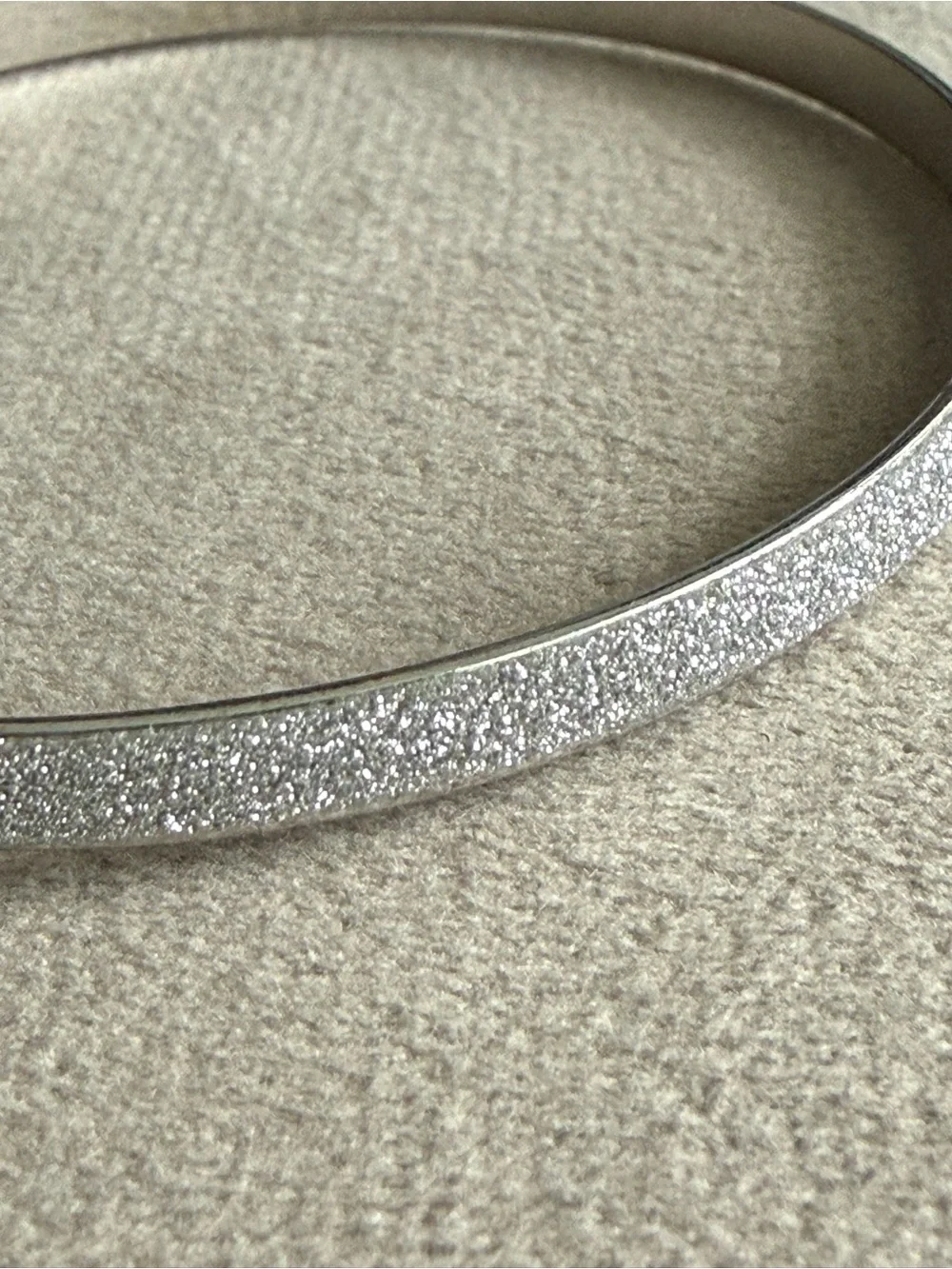 Silver Glitter Bangle Bracelet - Women's Jewelry